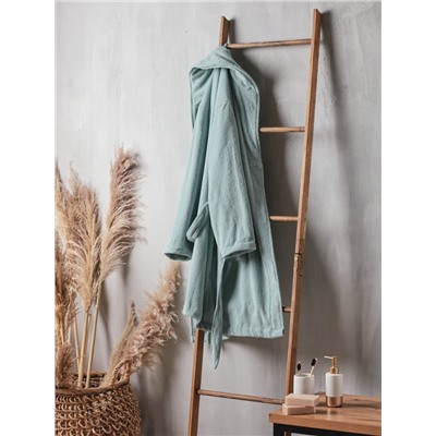 Халат махровый женский SL HOME: Basic «Аззура», хлопок 100%, бирюзовый