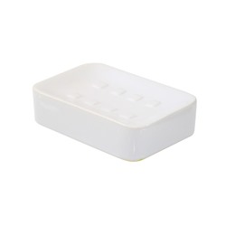 Мыльница Axentia Bianco из белой керамики, прямоугольная, 12х8х3 см