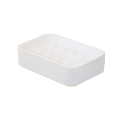 Мыльница Axentia Bianco из белой керамики, прямоугольная, 12х8х3 см
