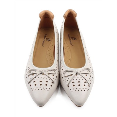 06-7388-66R GRAY/BEIGE Туфли летние женские "Лодочки" (натуральная кожа)