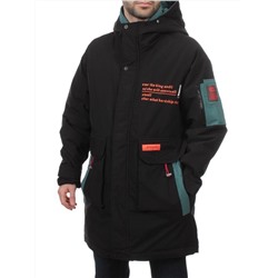 22066 BLACK GREEN Куртка мужская зимняя облегченная (150 гр. холлофайбер)