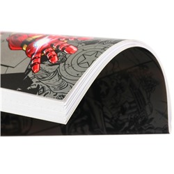 Блокнот А5, 40 листов, на скрепке, в точку, УФ-лак, Железный человек, «Мстители»