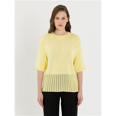 Блуза вязаная жёлтого цвета