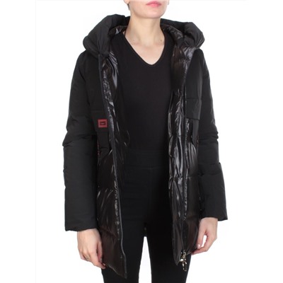 YM2115 BLACK Куртка зимняя женская MAYYIYA (200 гр. холлофайбера)