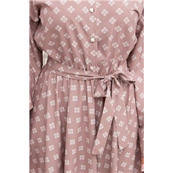 Бежевое платье с принтом Остин №1