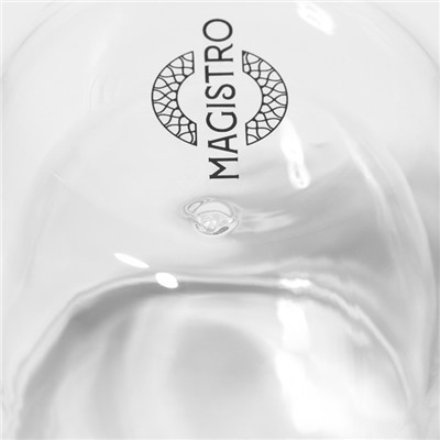 Стопка-шот с двойными стенками Magistro «Поль Квадро», 80 мл, 7.5×8 см, стекло, прозрачная