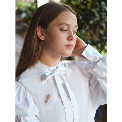 Булавка «Классика-россыпь», 3.5 см, цвет белый в золоте