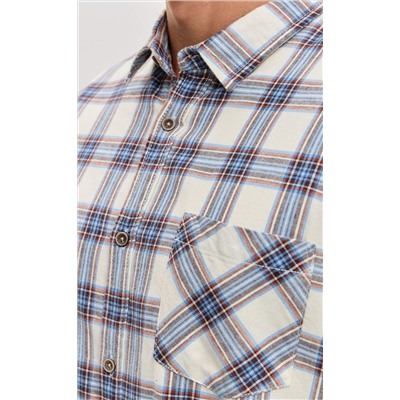 Рубашка F521-0460 milk-blue