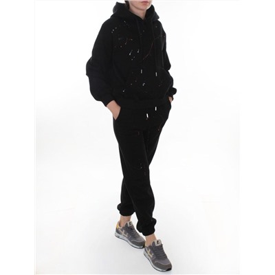 006 BLACK Костюм спортивный зимний женский (95% хлопок, 5% полиэстер)