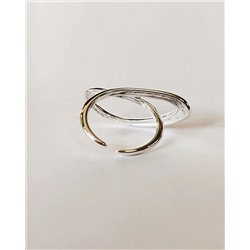 Кольцо с белым серебрением