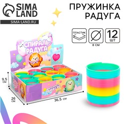 Пружинка - радуга «Весёлая пружинка», d=8 см, в шоубоксе