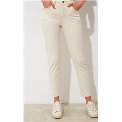 Джинсы женские прямые F312-0124 светло-бежевые