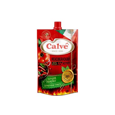 «Calve», кетчуп «Мексиканский» с перцем табаско, 350 г