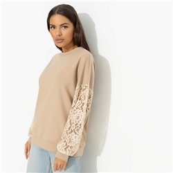 Свитшот, комбинированный с кружевом, Роскошь без пафоса