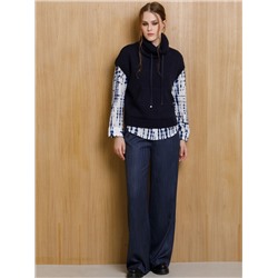 Блузка молочная с принтом