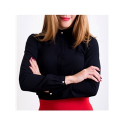 00242 Рубашка черная из шифона