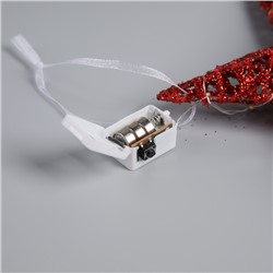 Подвеска световая "Звезда красная", 20х20х5 см, 10 LED, батарейки AG13х3 (в комплекте), свечение тёплое белое