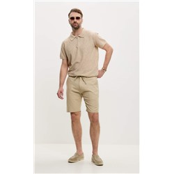 Шорты лен F511-0960-1Rus d.beige