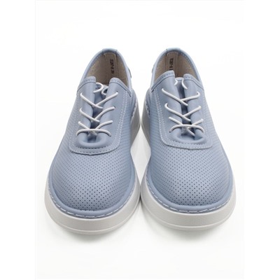 03-YE287-8 LT. BLUE Полуботинки летние женские (натуральная кожа)