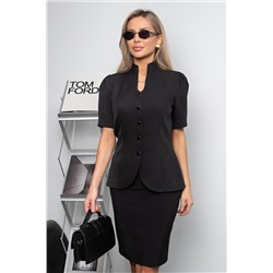 Жакет чёрный с рукавом-фонарик Анис №1