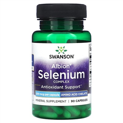 Swanson, Albion Selenium Complex, 200 мкг, 90 капсул