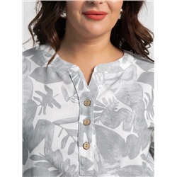 Блуза Блунди (бело-серая) Б15528-4М