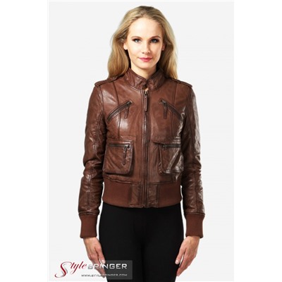 Куртка кожаная ARBEX F129 cacao