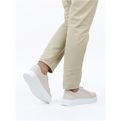 03-YJ434-2 BEIGE Полуботинки спортивные женские (натуральная кожа)