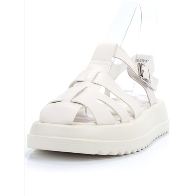 08-PEAG35-1 LT. BEIGE Босоножки женские (натуральная кожа)