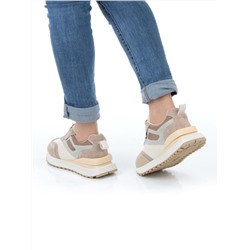 05-A603-2 BEIGE Кроссовки женские (натуральная кожа, натуральная замша)