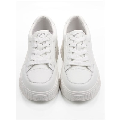 03-A338-3 WHITE Полуботинки спортивные женские (натуральная кожа)