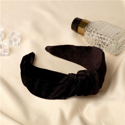 Ободок для волос QF «Мадлен», 3.5 см, чёрный