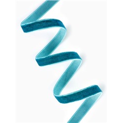 Лента бархатная, 10 мм, 18±1 м, зелёная №72