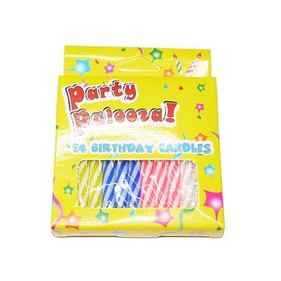Н-р свечей для торта 24 шт Party palooza (1уп-12наб)1наб