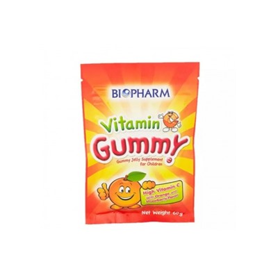 Жевательный мармелад "Витамин С" со вкусом апельсина и клубники Biopharm 60 гр