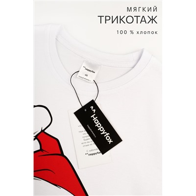 Хлопковая футболка Happyfox
