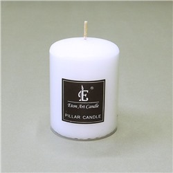 Свеча пеньковая декор. Eton Art Candle белая 8*6 см