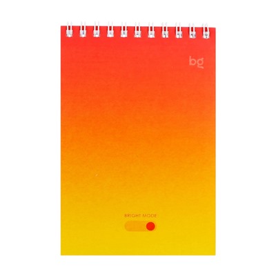 Блокнот А6, 60 листов в клетку, Bright monocolor, на гребне, МИКС