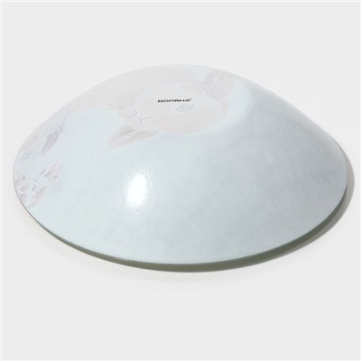 Тарелки Доляна «Кролик», 19 предметов: 6 десертных тарелок, 6 обеденных тарелок, 6 мисок, салатник, стекло, голубые