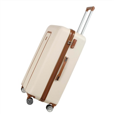 Чемодан L пластик большой РР5509 (3-ой) 28" (Бордовый)