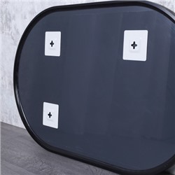 Зеркало в алюминиевой раме настенное 500х800 black / HLQW-AM01001 /уп 1/