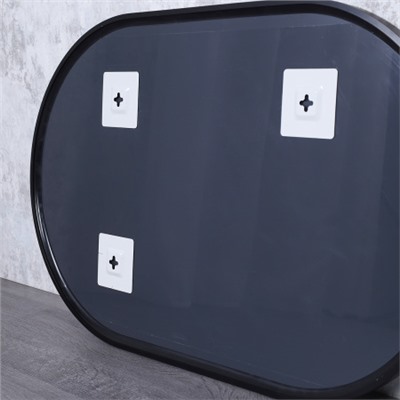 Зеркало в алюминиевой раме настенное 500х800 black / HLQW-AM01001 /уп 1/