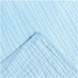 Пелёнка муслиновая Крошка Я "Light blue", 135х100см, двухслойная, 100 % хлопок