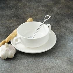 Ложка десертная Magistro «Лопата», длина 15.5 см, нержавеющая сталь, серебристая