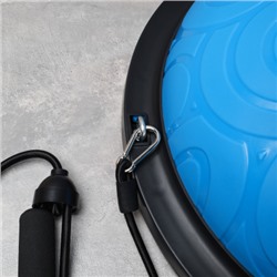 Полусфера балансировочная BOSU 46см Woohooo Curls эспандер, насос/ синий / B46Cu-B/ уп5