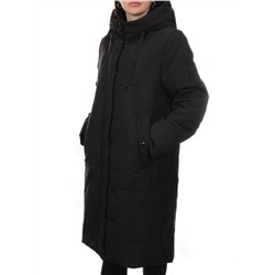 1132 BLACK Пальто зимнее облегченное женское (холлофайбер 150 гр.)