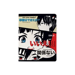 Тетрадь 48 листов в клетку MANGA ANIME, обложка мелованный картон, матовая ламинация, МИКС