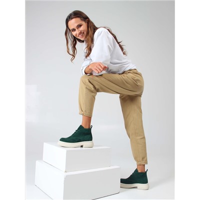 Ботинки ED'ART 308.агата'w. зеленый замша