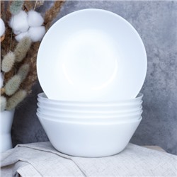 Салатник 550 мл 155 мм Евро тарелка глубокая LGW-60 white /уп 6/72/