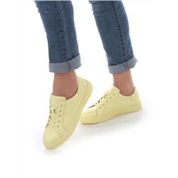 05-PDA175-2 YELLOW Кроссовки женские (натуральная кожа)
